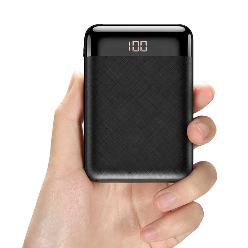 

Free Shipping LED Display External Battery Portable 10000mAh Mini Power Bank For Xiaomi For Huawei For Iphone, Black
