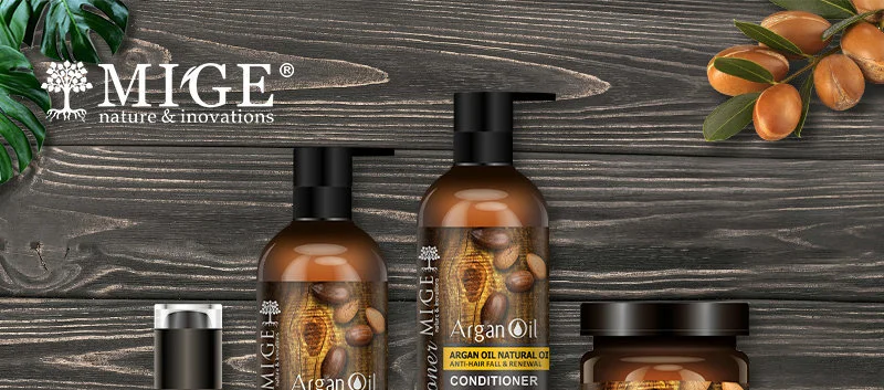 MIGE Hair Care, Argan Oil Shampoo/Conditioner, Anti-Hari Fall & Renewal, K5/K6