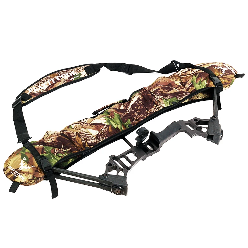 

New Camouflage Black Archery Bow bag Compound Bow Case Canvas for Adults Archery Hunting Bow holder, Camo/black