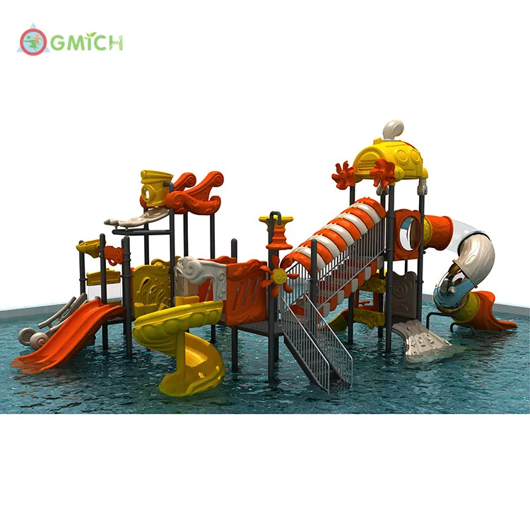 

New style water slide kids plastic outdoor playground water slide wholesale water slides JMQ-010262