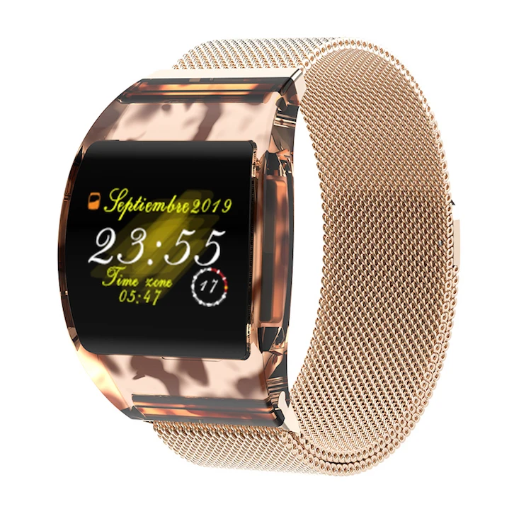 

2020 new arrivals P63 Smartwatch with blood pressure monitor IP67 steel/silicon health bracelet