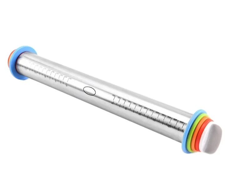 

Amazon hot sell 17 inch stainless steel adjustable rolling pin
