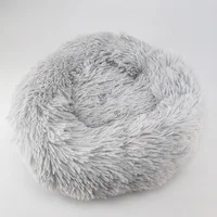 

wholesale manufacturer soft luxury plush pet cushion round cat dog bed