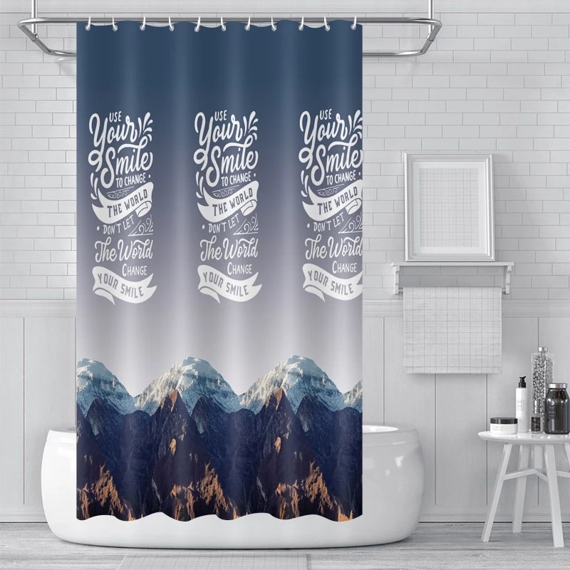

Hot Selling Bath Curtains PEVA 3D Digital Printing Mildew Resistant Bathroom Shower Curtain, Customized color