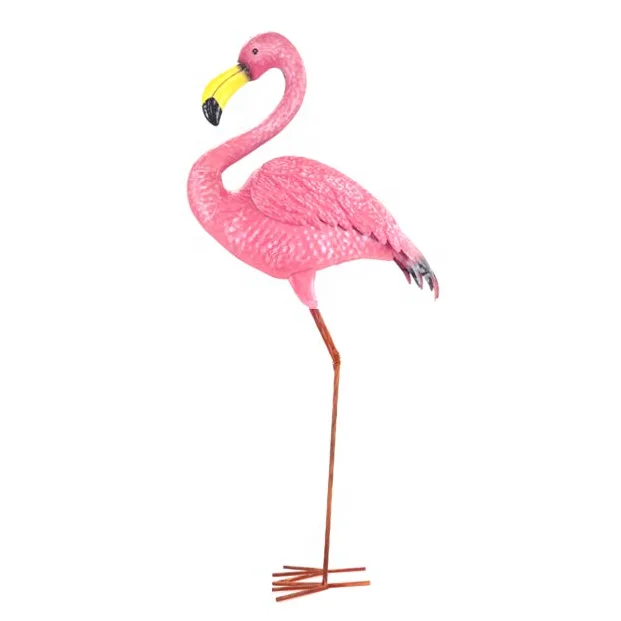 

Guaranteed Quality Metal Statue Standing Flamingo Metal Garden Animal Decoration Metal flamingo