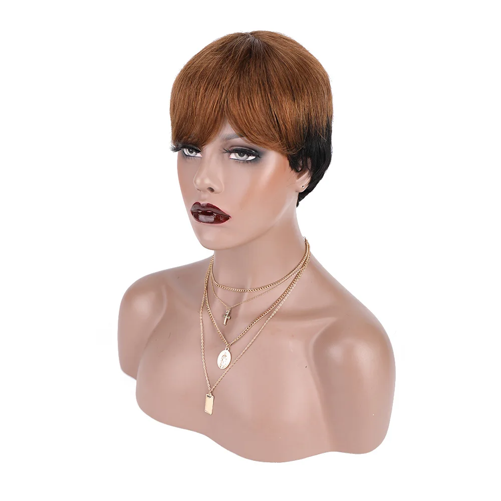 

Wholesale Cheap Finger Water Wave Wig 100% Brazilian Human Hair Pixie Cut Wigs Short Bob Closure Frontal Wigs for Women