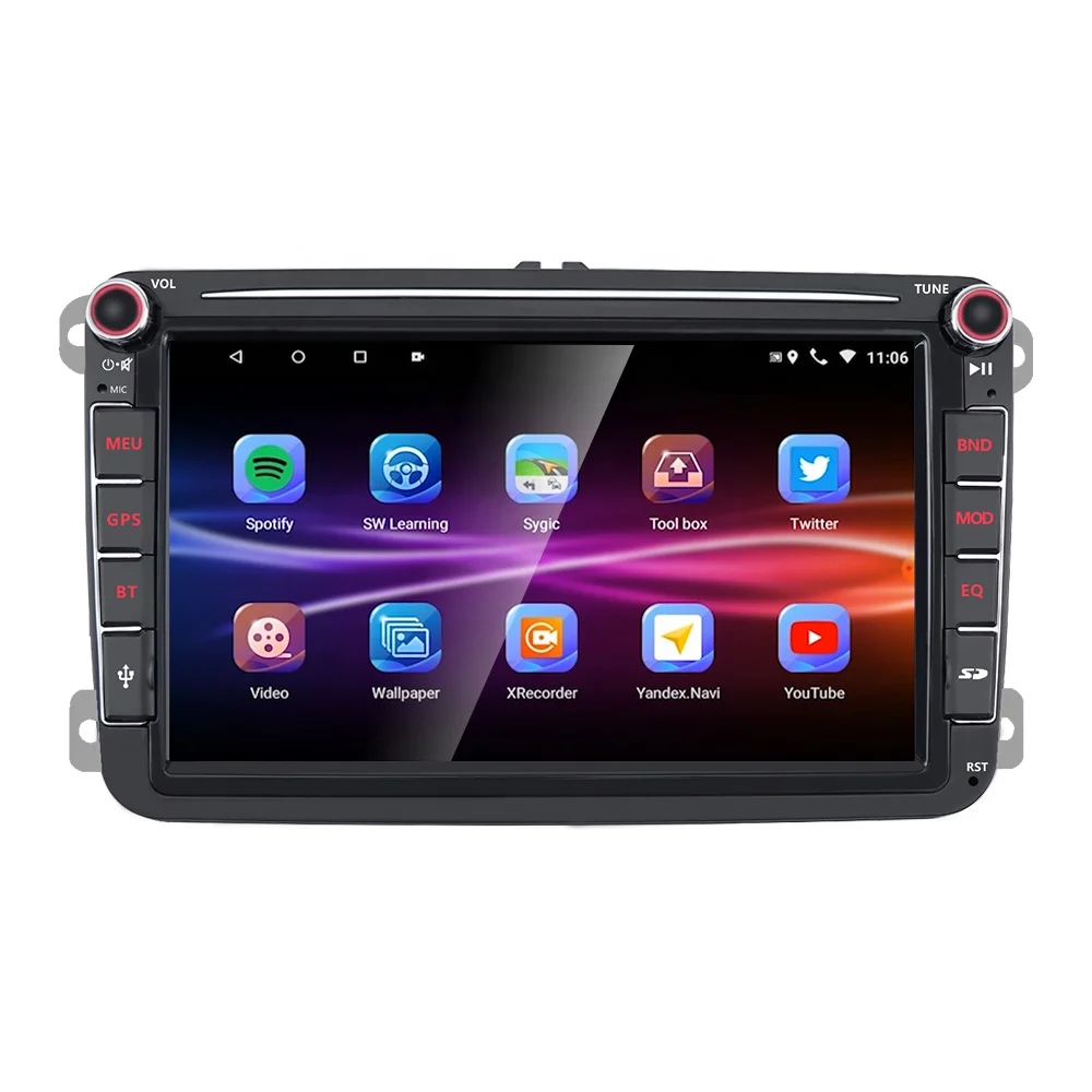 

Original 8 Inch 2 Din Car Video Media Player Touch Screen Android 9.0 Navi Audio For Vw Passat B6 2005