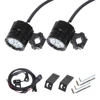 Motorcycle Lighting System 20W LED Motor Cycle Fog Light Spotlight Hunting Headlight 40A Relay Wire Switch High/Low Beam Flash