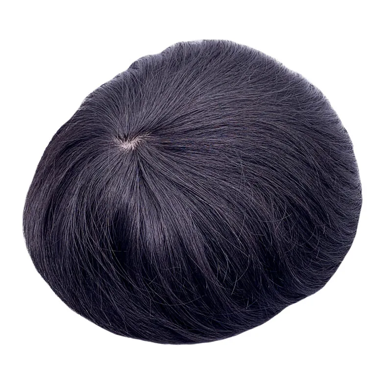 

M09 Top quality cheap hairpiece wig 100% human hair toupee for men, #1,#1b,#2