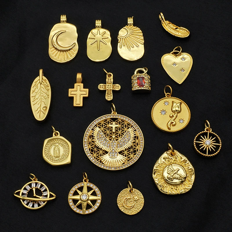 

wholesale fast delivery gold plated big size enamel evils eye CZ Hamsa charm pendants