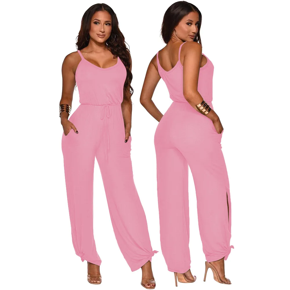 

sexy outfit woman long casual jumpsuit with low price