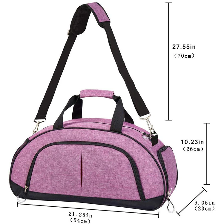 Osgoodway Womens Pink Gym Duffle Bag OEM Oxford Travel Duffel Bags for Sport Gym