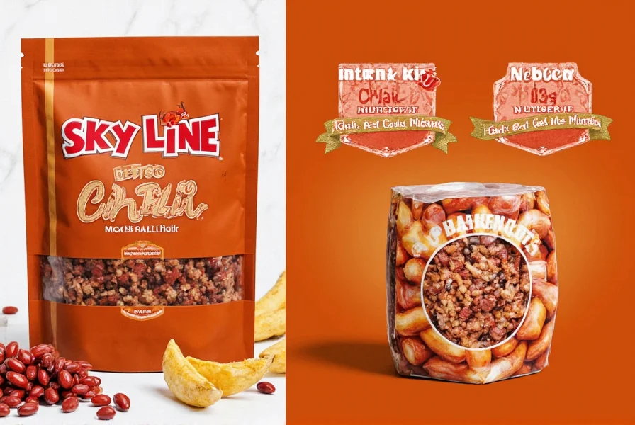 Skyline Chili Nutrition Facts: Calories, Sodium & Protein Data