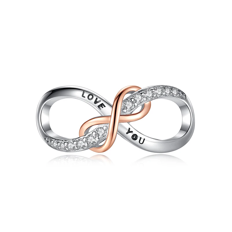 

High Quality Infinity Love Forever Beads Charms Fit Original Bracelet for Women 100% 925 Sterling Silver DIY Jewelry Making