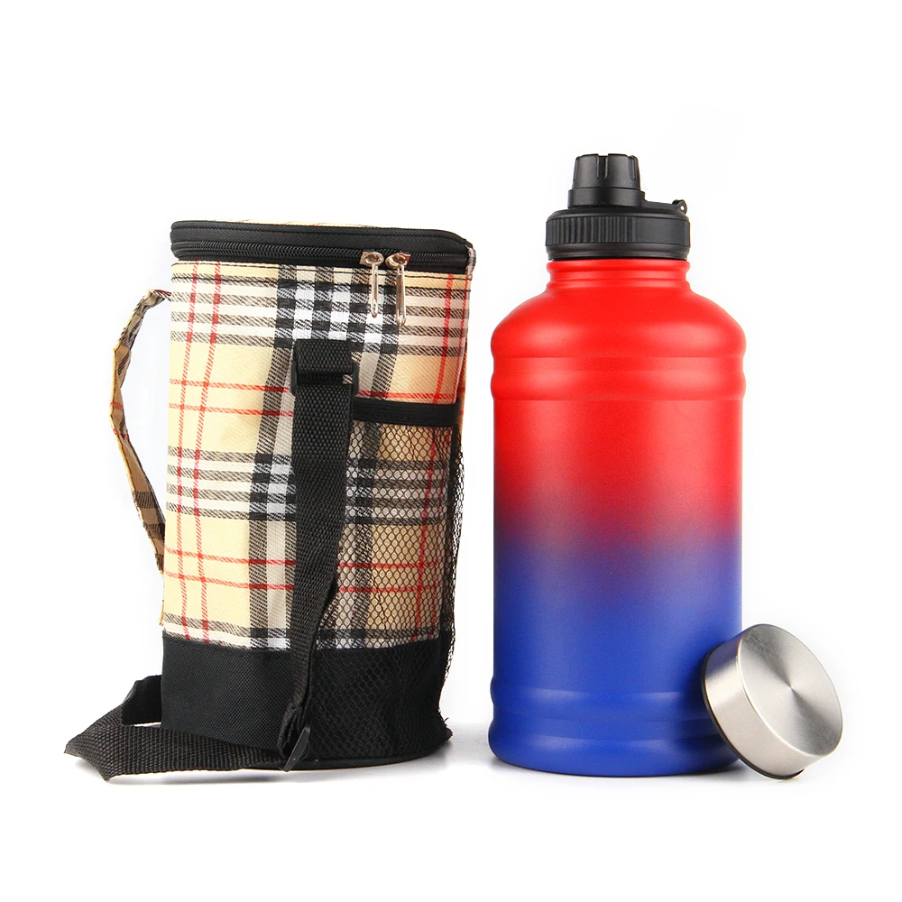 

Hot Selling Wide Mouth Sport Water Bottle Double Wall Custom Logo Fitness Stainless Steel Vacuum Flask, Customized color