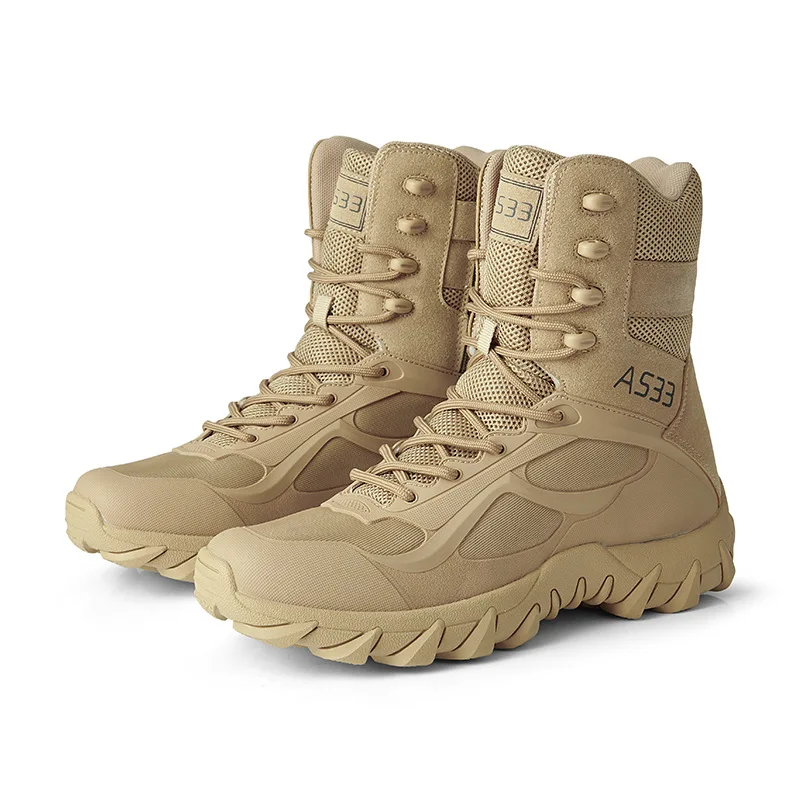 

Cross border large breathable tactical boots special forces outdoor hiking wear-resistant training combat boots high top boots