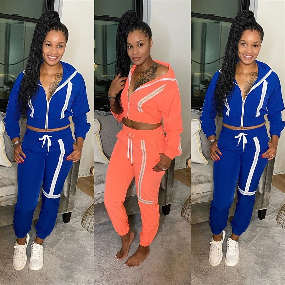 

TPS26 Free sample 2 piece sweat plus size custom reflect track suit for women