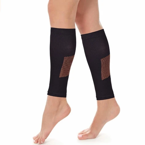 

Unisex Copper Calf Compression Sleeves Sports Fitness Sleeves, Black