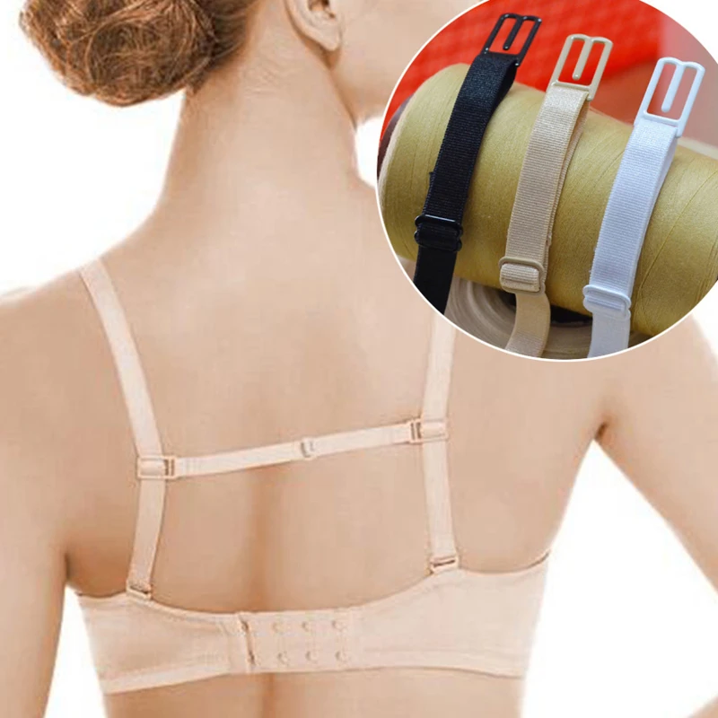 

100 Pcs/pack 10MM Width Sports Underwear Non-slip Buckle Extender For Bra Strap High Elastic Bra Accessories, 4 colors