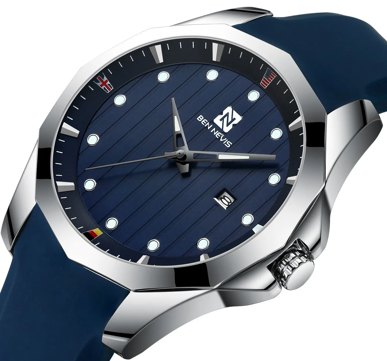 

2020 new Quartz men's watch national flag relief watch man