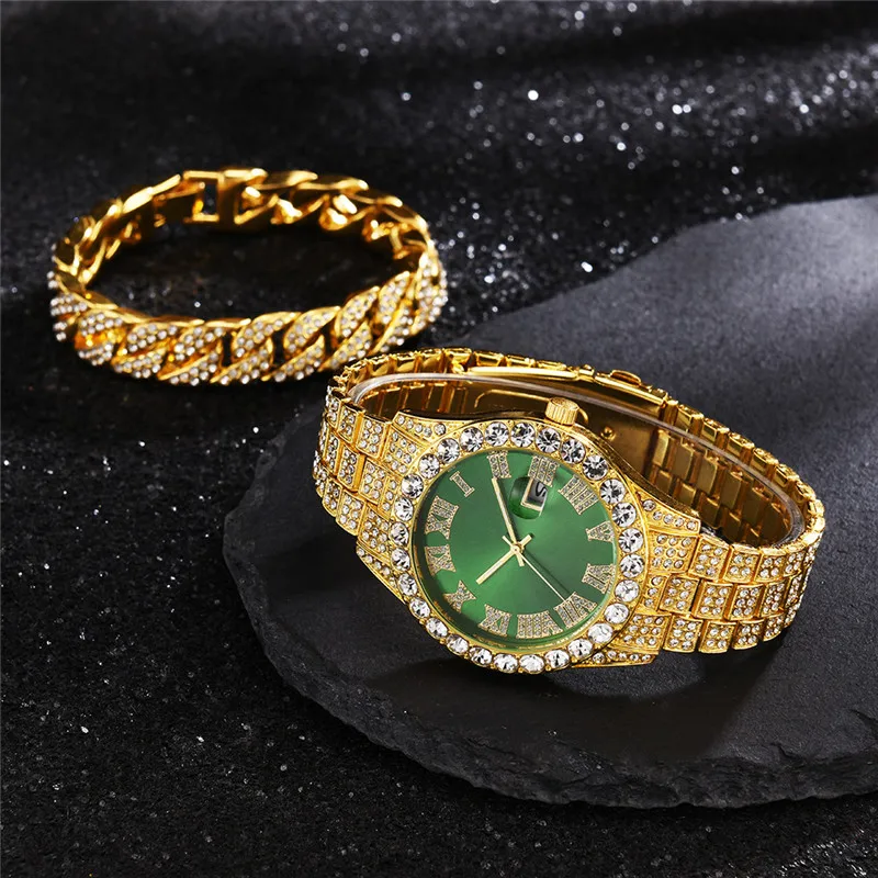 

BR-0180 Reloj Gold Bangle Hip Hop Luxury Diamond Lady Watch Bracelet Gift Set Fashion Women Watch, Mix