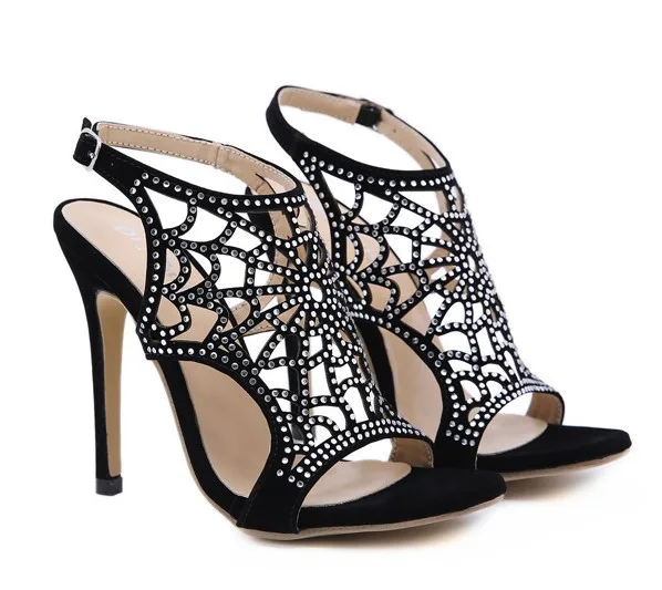 

2020 new rhinestone European and American style 12 cm high heel sandals, Picture