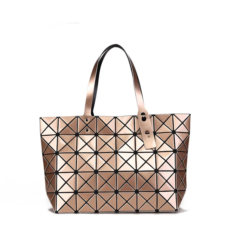 

Fashion Trendy Women Handbags Solid Color Waterproof Geometric Shoulder Tote Bag For Girl, White,black,red,silver,champagne