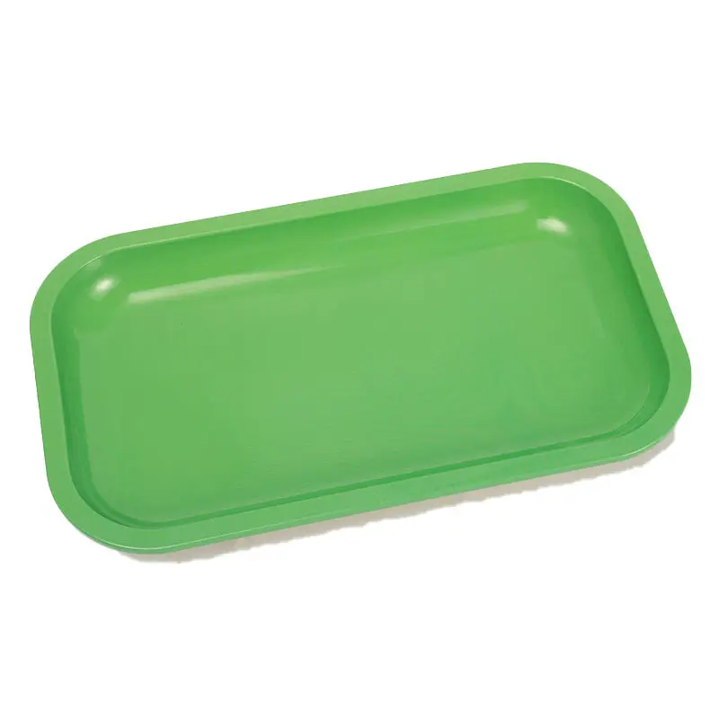 

YiWu JiJu High Quality 0.35 Thick 27*16cm Wholesale Green Metal Rolling Tray