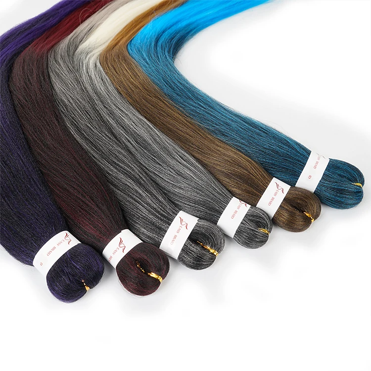 

pre stretched braiding hair synthetic hair braids hot water setting easy braid