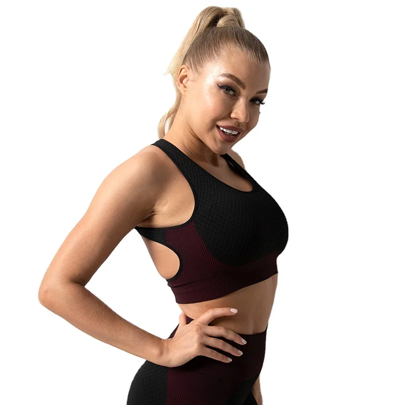 

Best selling seamless yoga suit 2 piece sports suits seamless yoga set high waist women fitness clothing