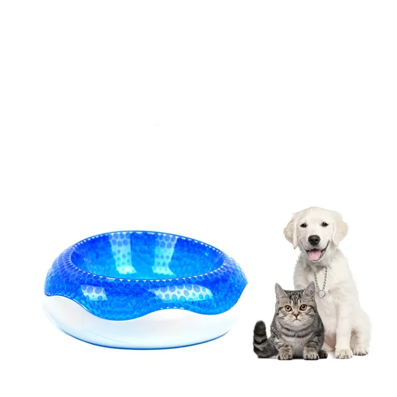 

New Summer Cool Pet Products Condensed Bead Ice Bowl Hot Sale Cooling Artifact Cat and Dog Bowl