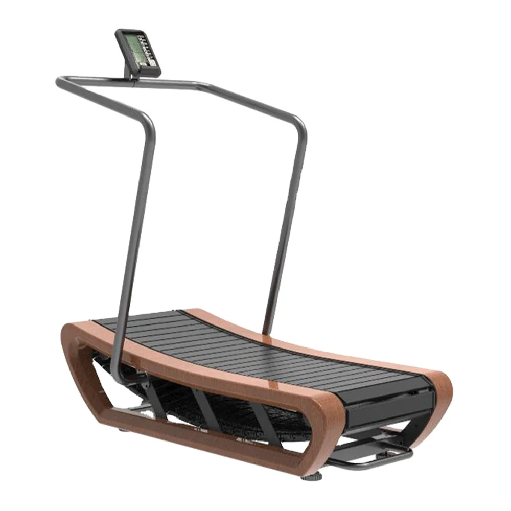 

Light Commerical Non-motorized Wood Curved Manual Treadmill Air Runner