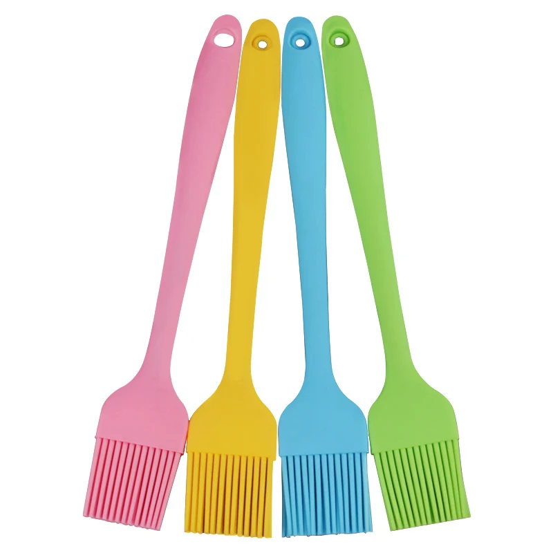 

Food Grade Silicone Pastry Basting Brush Heat-resistant Silicone Oil Brush Silicone BBQ Brush, Green, pink, yellow, blue