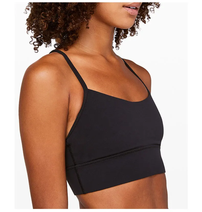 

lulu Y shaped back Workout gym wear active crop top Fitness Removable Pads Yoga Bras running sportswear custom sports bra