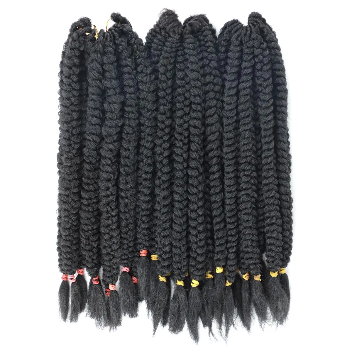 

14"Crochet Braids Synthetic Hair Style Black Burgundy for Africa America Women Box Braids Crochet Hair