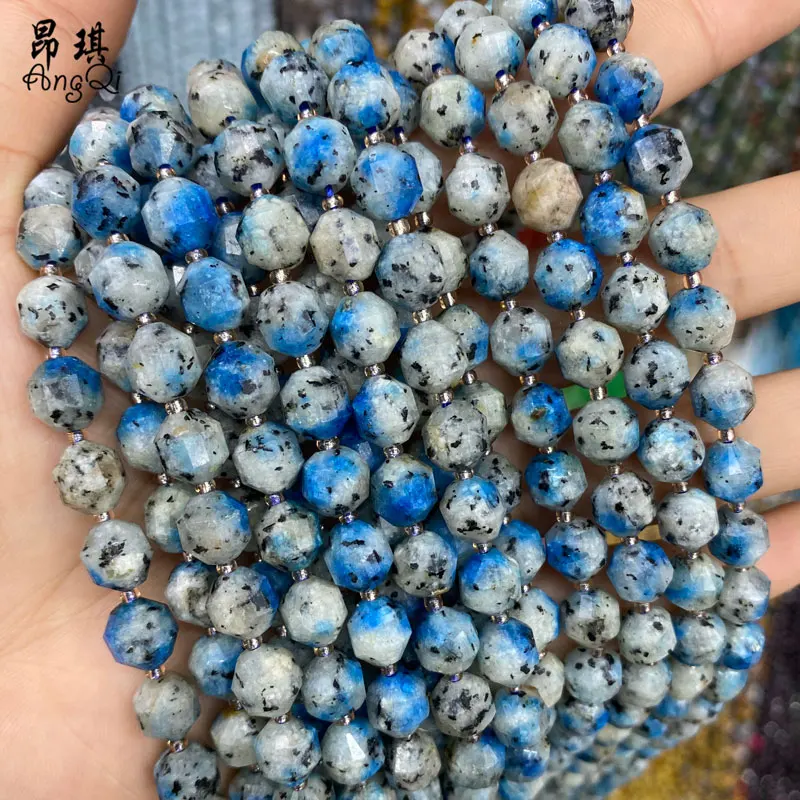 

New Wholesale Natural Gemstone Faceted Azurite Beads K2 Stone Loose Beads For Jewelry Making