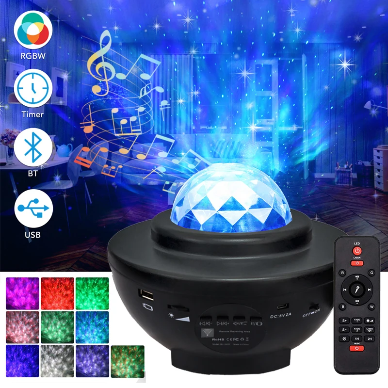 

Galaxy Projector Smart Home Lights LED USB Music Control Starry Sky Star Lights Room Decor Modern Switch Atmosphere Night Light
