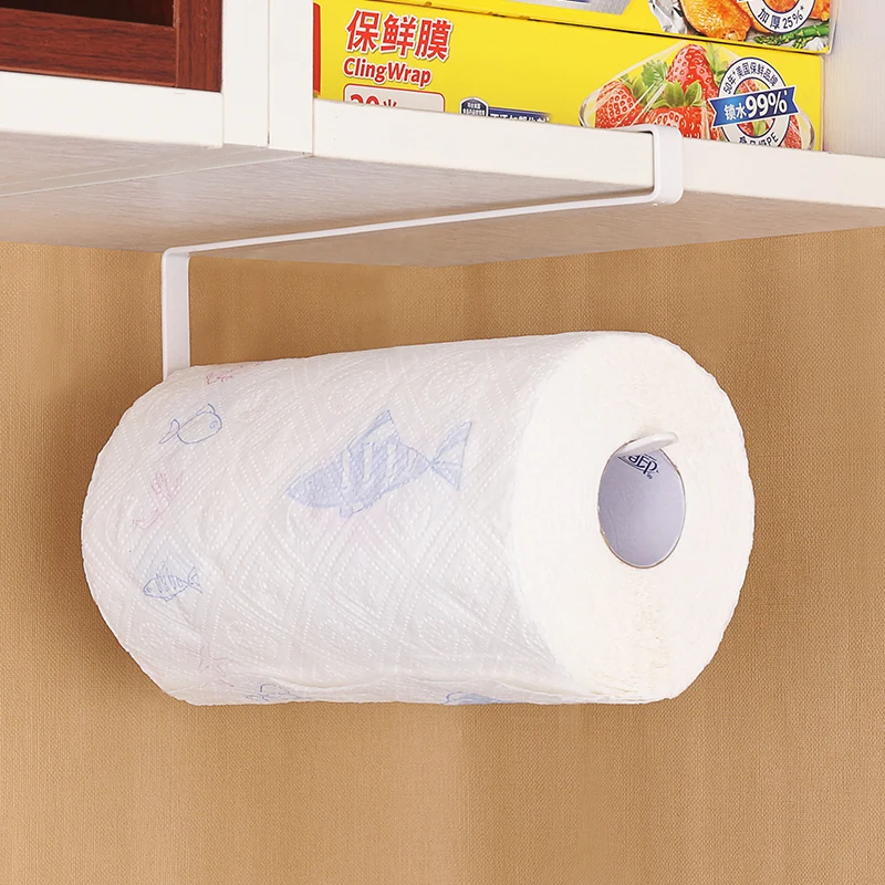 

Durable Paper Towel Holder Roll Paper Towel Rack Household Kitchen Paper Towel Rack for Kitchen Toilet Closet, Black,white