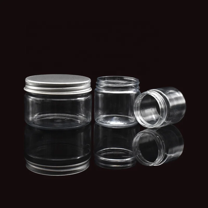 Hot Sale Food Grade 20g 30g 50g 100g 150g 200g Pet Plastic Jar With Aluminum Cap for Tea Nut Coffee Salt