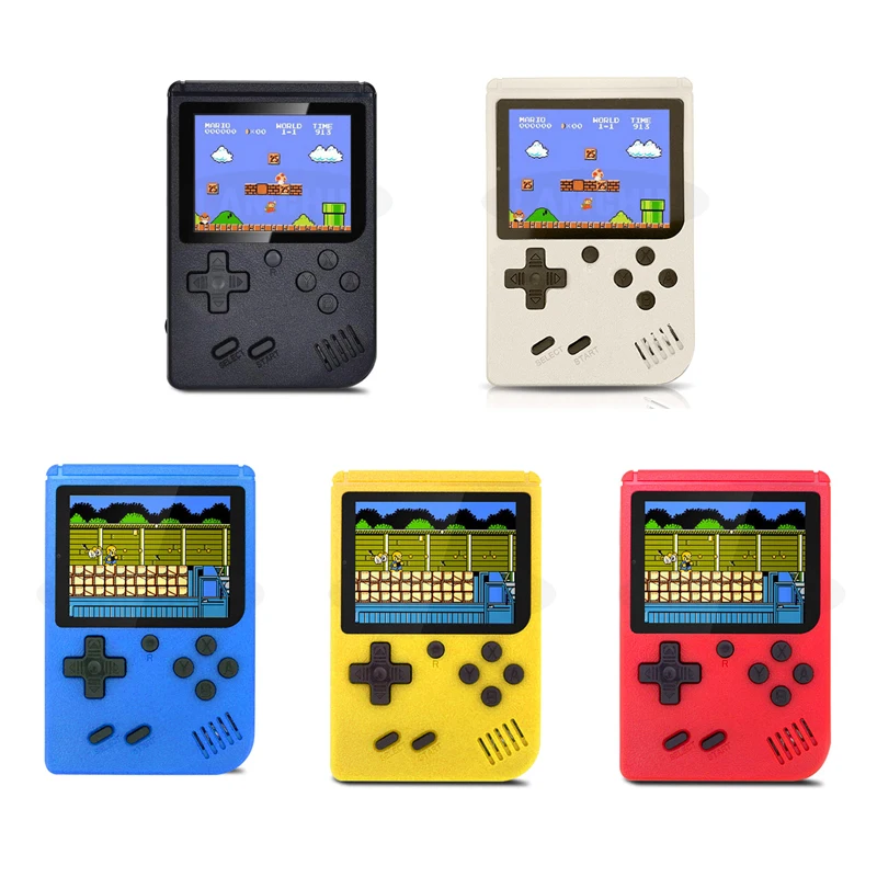 

Handheld Mini SUP Retro Video Game Consoles Box Consola 400 in 1 Games with gamepad sipport Double Player, Red white blue black yellow