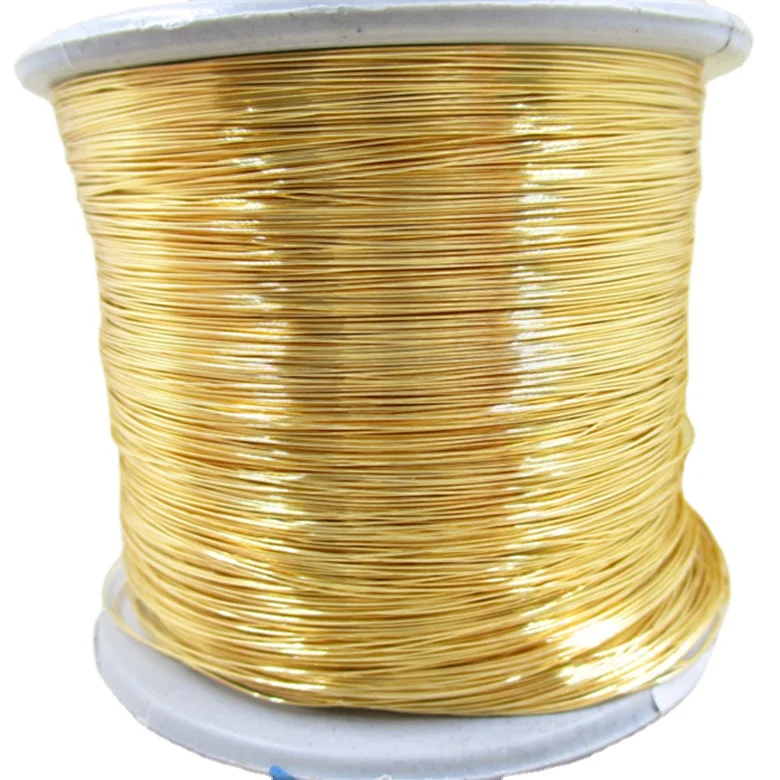 Wholesale 24K gold plated brass wire DIY jewelry wire for bracelet necklace accessories