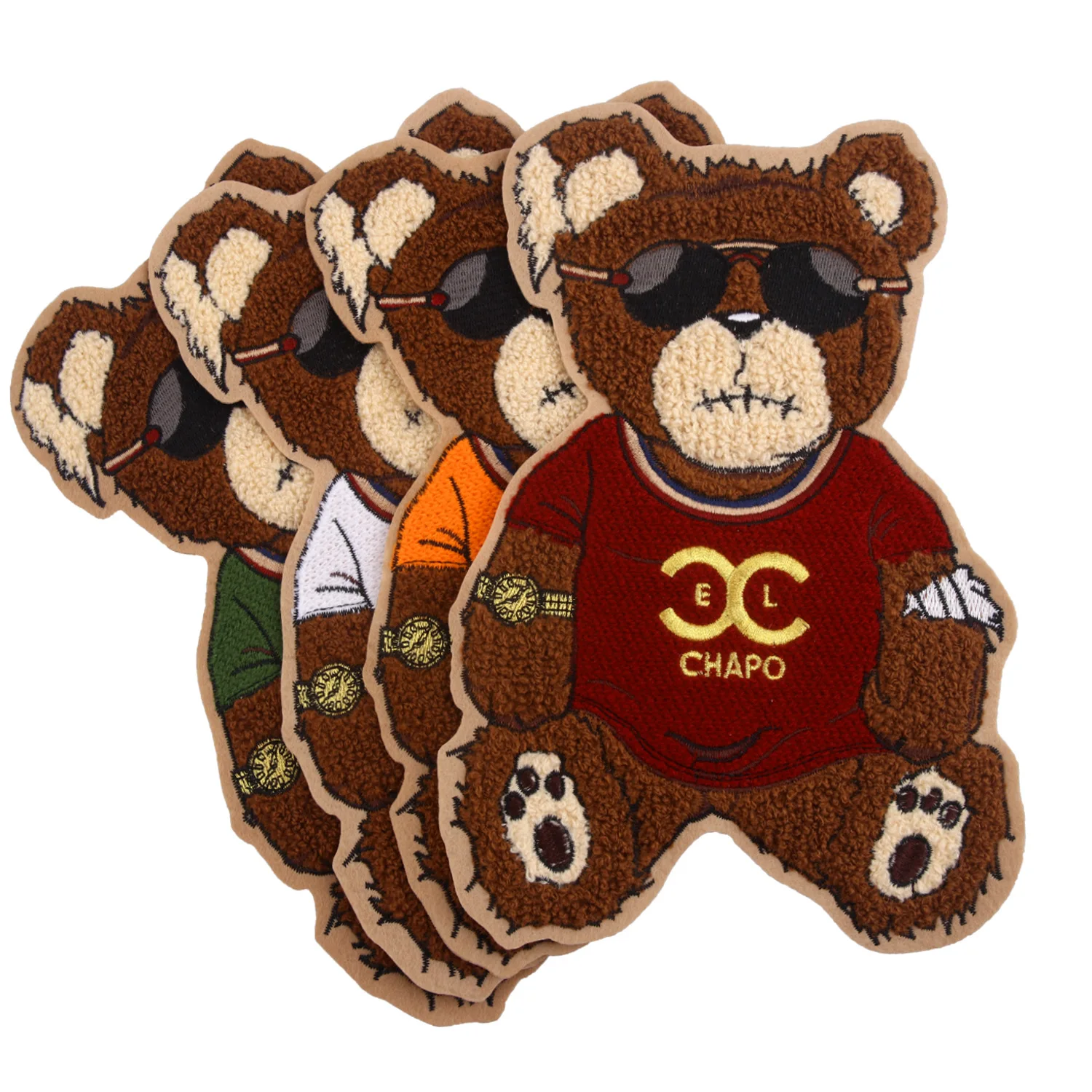 

Large cloth paste cartoon towel embroidered bear embroidered cloth patch clothing accessories size can be customized