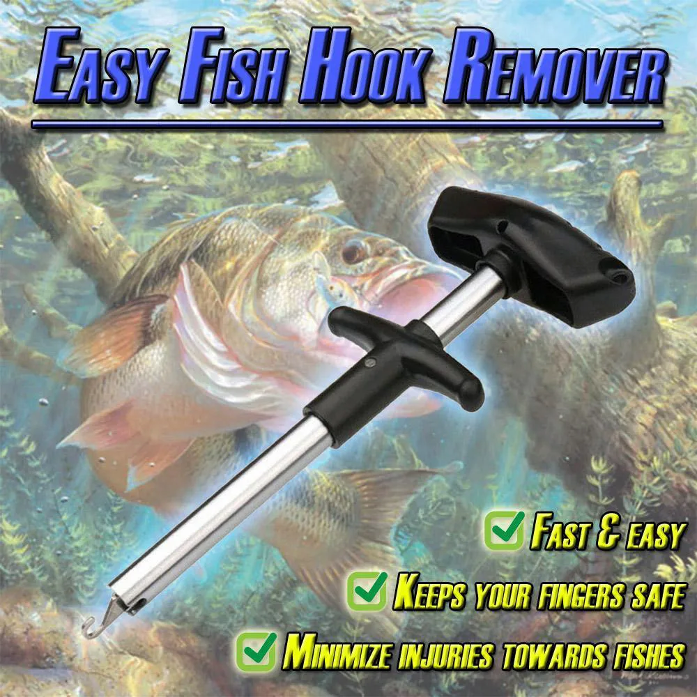 Fish Hook Remover Angelwerkzeug Minimierung der Verletzungen Werkzeuge Aluminium Angelhaken-Entferner-Abbau-Fischerei-Werkzeug-Tackle Squeeze-Out Ouneed 17cm