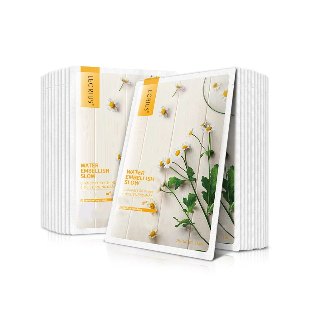 

Rts Oem Private Label Cosmetic Sheet Mask Custom Design Makeup Beauty Collagen Moisturizing Chamomile Facial Mask