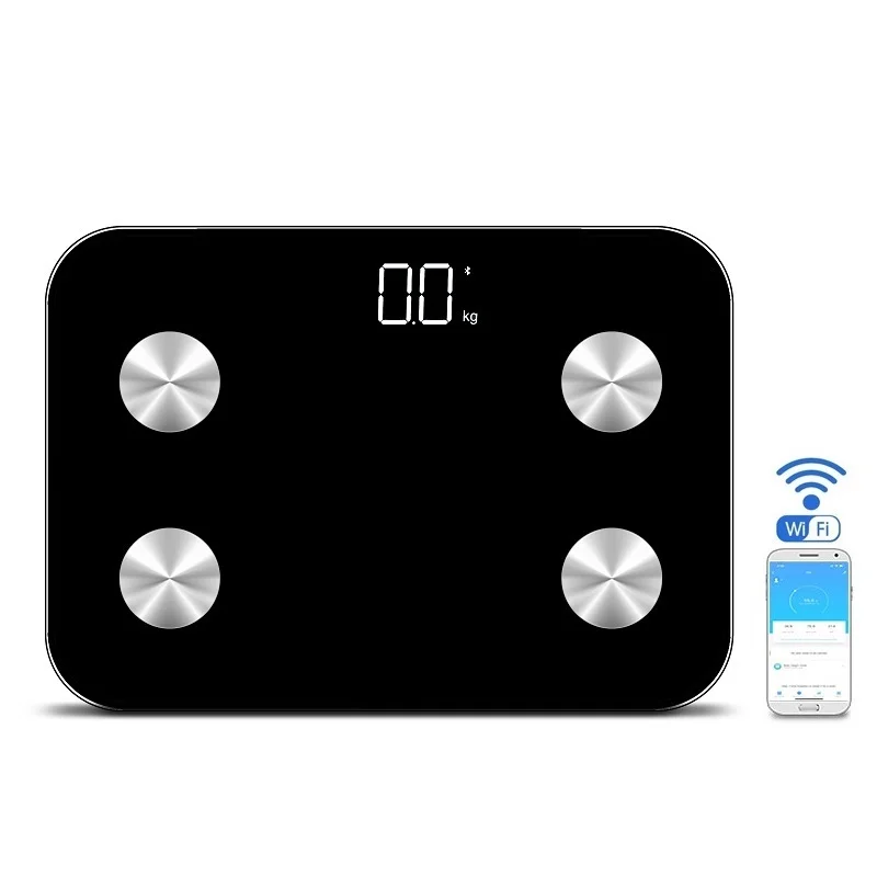 

70% OFF Black Wireless Wifi Balance LED Electronic Digital Bathroom Body Weight Fat Scale