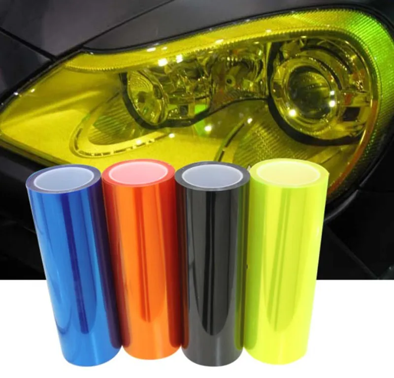 Removable Light Decal Sticker Car Headlight Tint Vinyl Films 30cmx10m