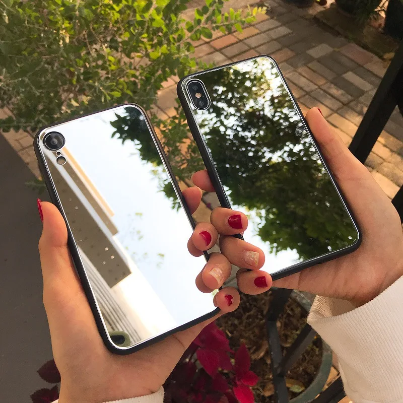 

Trendy Luxury Plating TPU Mirror Phone Case Cover For iPhone 12 mini 12 Pro Max Case Silicon For iPhone 7 8 X XR XS XS Max Case, Transparent