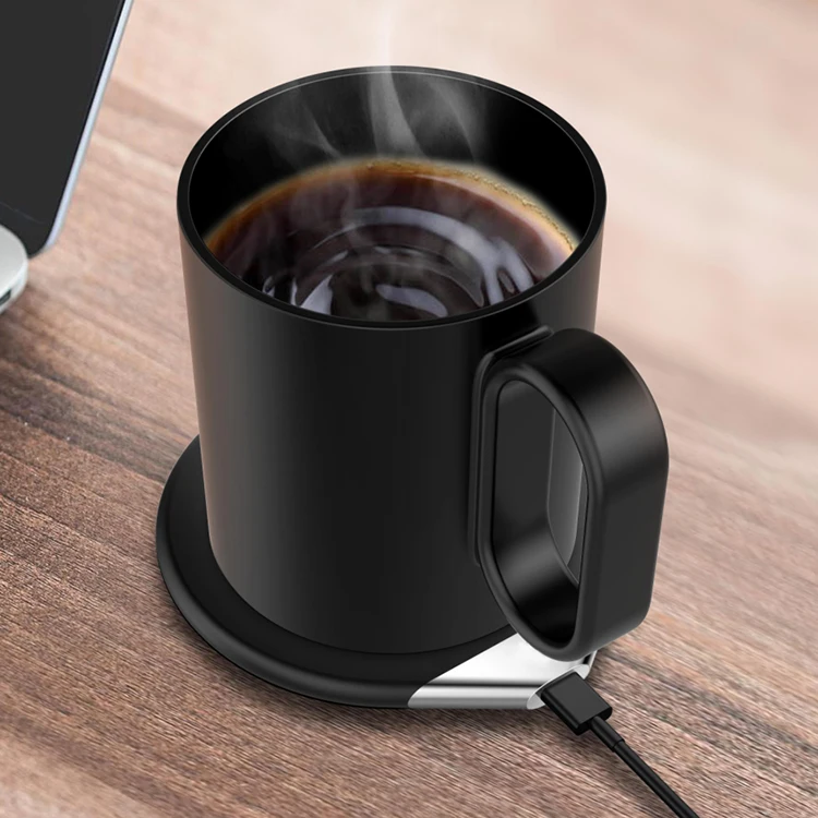

Qi 18W 15W 2 in 1 Fast Wireless Charging Pad Electric Heating Coffee Mug Thermostatic Warmer Cup for Phone