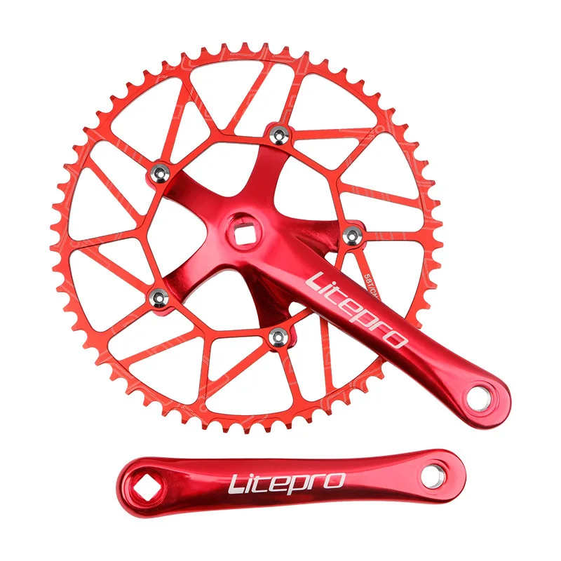 

Super Light 130BCD 46/48/50/52/54/56/58T Bicycle Chain Ring BMX Folding Single Disc Bike Crankset