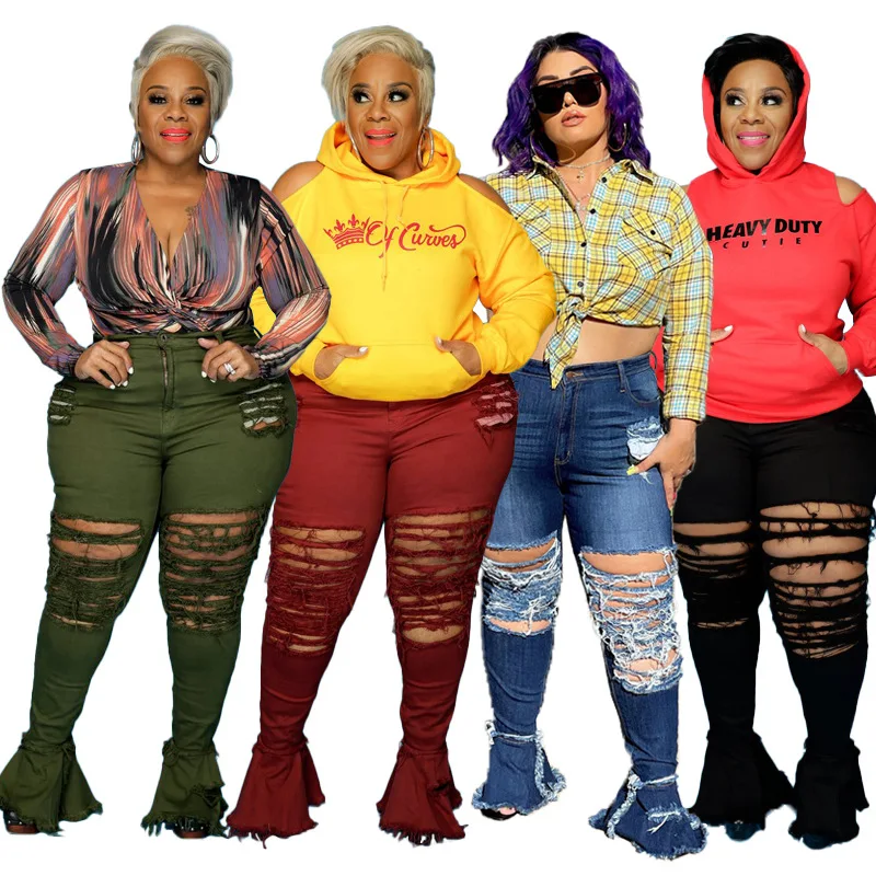 

M&F 2021 New Arrival Shorts Plus Size Women Jeans Trousers Summer Ladies Clothes Ripped Denim Jeans Shorts Women